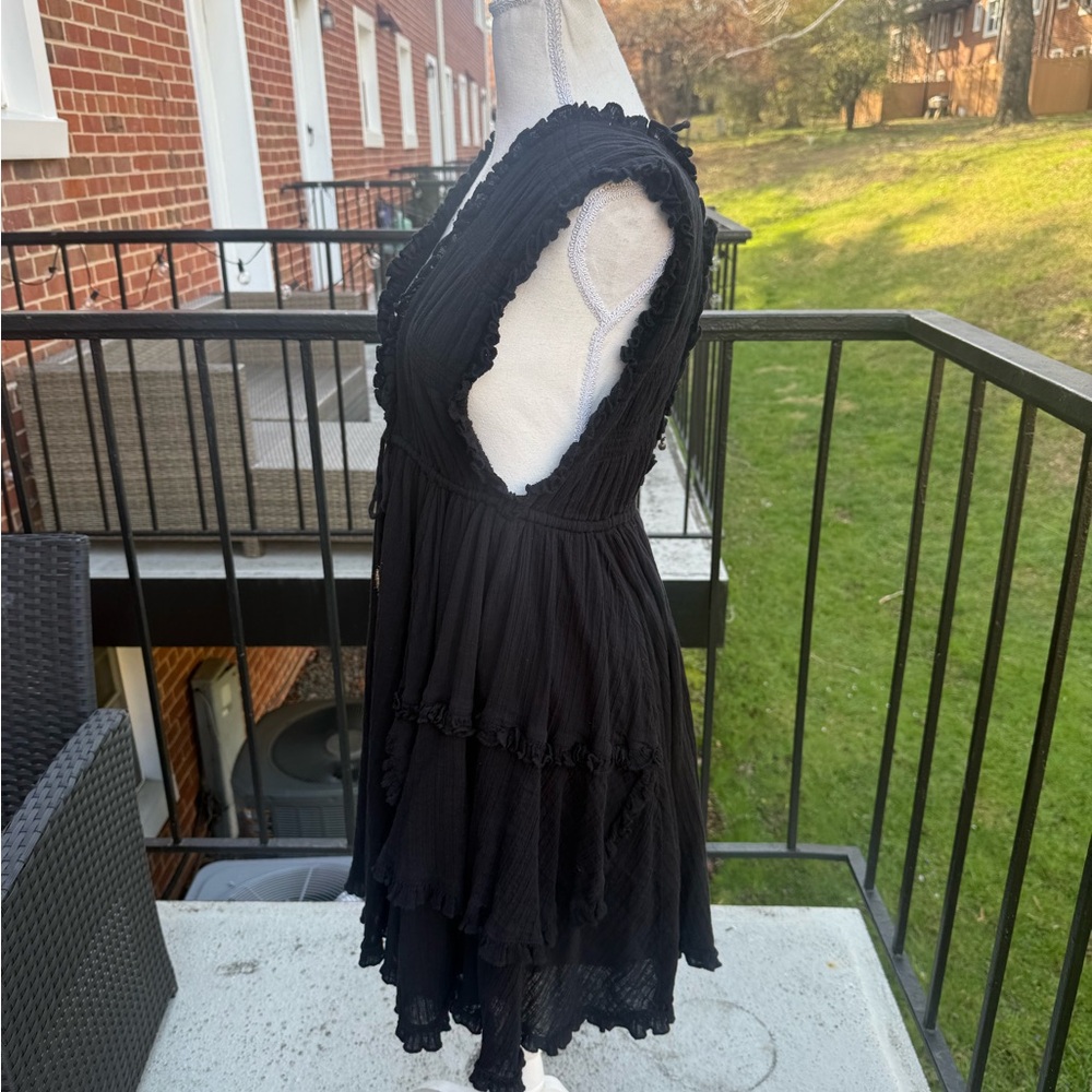 Free People Antoinette Mini Endless Summer Sleeveless Ruffle Dress Tiered Size L - Picture 8 of 10